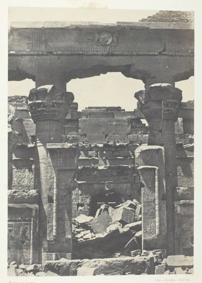 Kalabscheh, Porte du Pronaos, Nubie, 184951, trykt 1852. av Maxime Du Camp