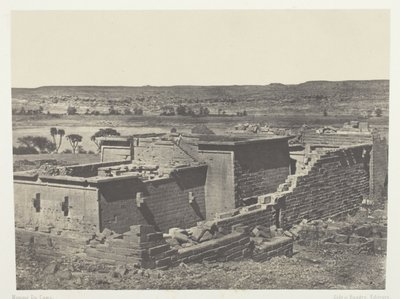Kalabscheh, generell utsikt over Kalabscheh-tempelet (Talmis); Nubia av Maxime Du Camp