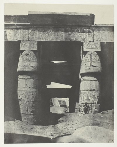 Karnak, Portico av Khons-tempelet; Theben av Maxime Du Camp