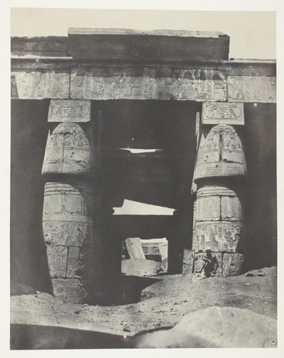 Karnak, Portico av Khons-tempelet; Theben av Maxime Du Camp