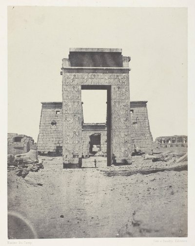 Karnak, Propylone fra Temple of Khons; Theben av Maxime Du Camp