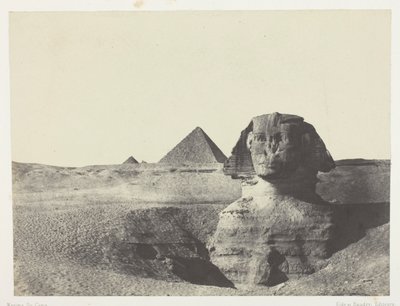 Sphynxen sett forfra, Midt-Egypt av Maxime Du Camp