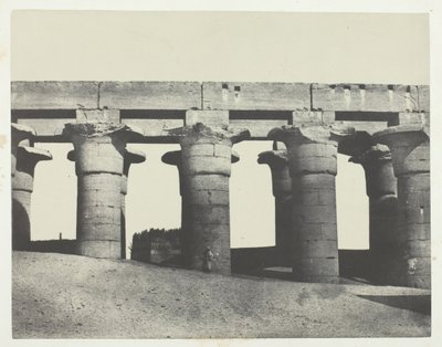 Luxor, Great Colonnade of the Palace, Theben, 184951, trykt 1852. av Maxime Du Camp