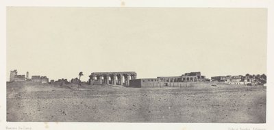 Luxor, generell utsikt over ruinene; Theben av Maxime Du Camp