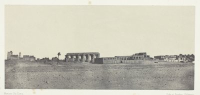 Luxor, generell utsikt over ruinene; Theben av Maxime Du Camp
