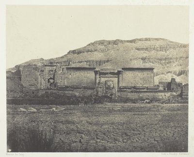 Medinet-Habou, generell utsikt over Rines, Theben av Maxime Du Camp