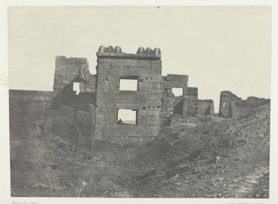 Medinet-Habou, østlige fasade av Gynécée de Ramsès-Mèiamoun; Theben av Maxime Du Camp