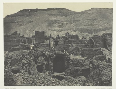 Medinet-Habou, ruinene av byen Papa; Theben av Maxime Du Camp