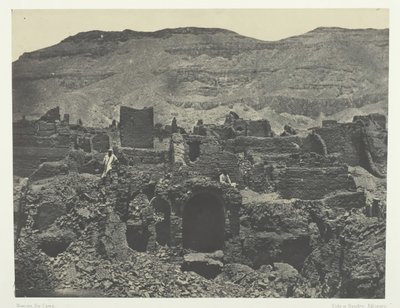 Medinet-Habou, Ruins of the City of Papa, Theben, 184951, trykt 1852. av Maxime Du Camp