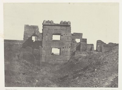 Medinet-Habou, østlige fasade av Gynécée de Ramsès-Mèiamoun; Theben av Maxime Du Camp
