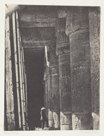 Medinet-Habou, Galleriet i Ramses-Méiamoun-palasset; Theben av Maxime Du Camp