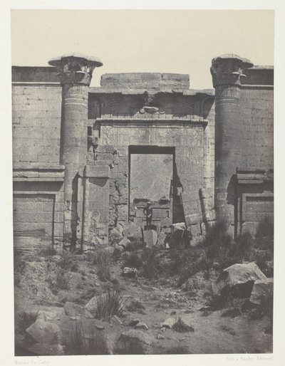 Medinet-Habou, Propylaea of Thutmoseum; Theben av Maxime Du Camp