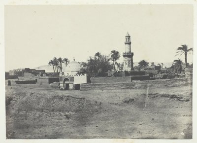 Moskeen i El-Arif og graven til Mourad-Bey, Øvre Egypt, 184951, trykt 1852. av Maxime Du Camp