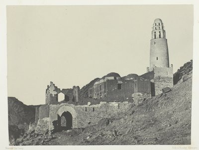 Bellal-moskeen ved Bab Village; Nubia av Maxime Du Camp