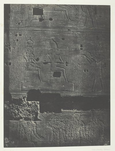 Western Wall, Great Temple of Isis i Filoe, Nubia, 184951, trykt 1852. av Maxime Du Camp