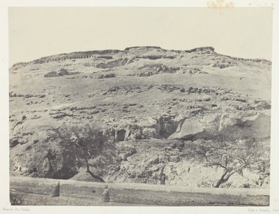 Nekropolis i det gamle Lykopolis, Øvre Egypt, plate 12 fra albumet quot;Egypt, Nubia, Palestina og Syriaquot; (1852) av Maxime Du Camp