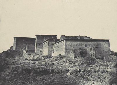 Nubia. Great Temple of Isis, A Philoe. Generell utsikt tatt fra nord, 1850. av Maxime Du Camp