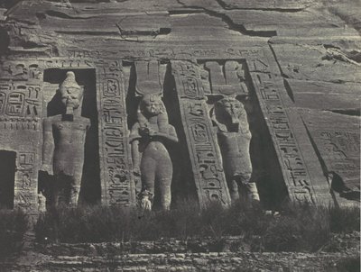 Nubia. Ibsamboul. Den nordlige delen av Speos of Hathor, 1850. av Maxime Du Camp