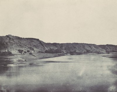 Nubia. Eastern Bank of the Nile Village of Bab. Utsikten tatt sør for Filoe, 1850. av Maxime Du Camp