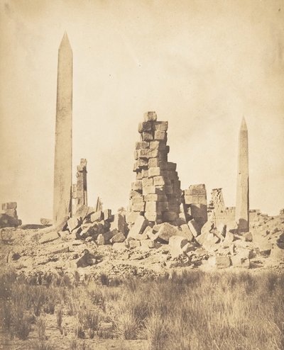 Obelisker fra Palace of Karnac Theben, 1849-50. av Maxime Du Camp