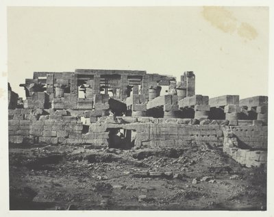 Karnak Palace, sørlige inngangen til Hypostyle Hall; Theben av Maxime Du Camp