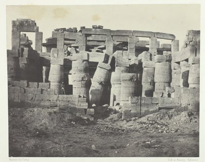 Karnak Palace, Hypostyle Hall Taken to the North, Theben, 184951, trykt 1852. av Maxime Du Camp