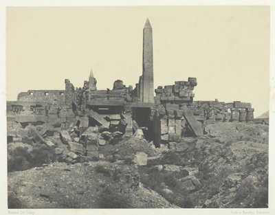 Karnak Palace, Granite Sanctuary and Hypostyle Hall, Theben, 184951, trykt 1852. av Maxime Du Camp