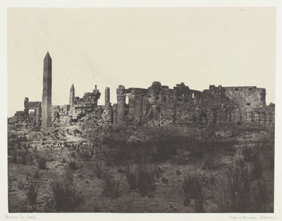 Karnak Palace, generell utsikt over ruinene, tatt fra nord; Theben av Maxime Du Camp