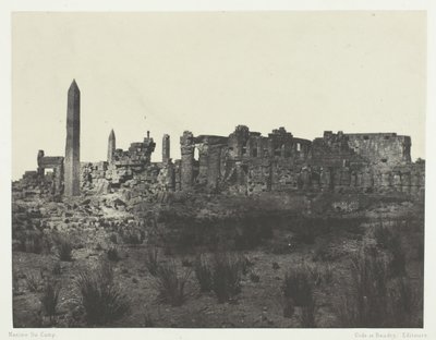Karnak-palasset, generell utsikt over ruinene, tatt mot nord, Theben, 184951, trykt 1852. av Maxime Du Camp