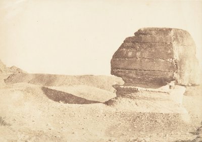 Profile du grande Sphinx, pris du Sud, desember 1849. av Maxime Du Camp