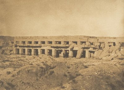 Promenade of Thutmose III - Siste gallerier av Palace of Karnac Theben, 1849-50. av Maxime Du Camp