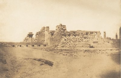 Ruinene av Hypostyle Hall of Palace of Karnac - Utsikt tatt fra sørvest, 1849-50. av Maxime Du Camp