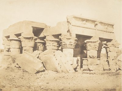 Ruinene av tempelet til Koum-Ombou Ombos, 1849-50. av Maxime Du Camp