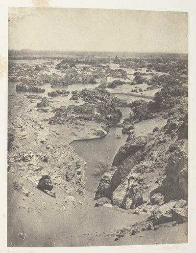 Fugleperspektiv av den andre grå stæren; Nubia, plate 111 fra albumet quot;Egypt, Nubia, Palestina og Syriaquot; (1852) av Maxime Du Camp