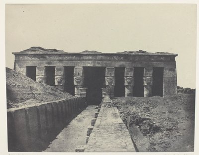 Generell utsikt, Det store tempelet i Dendera (Teutyres), Øvre Egypt av Maxime Du Camp
