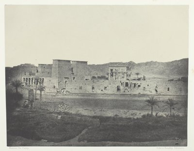 Utsikt tatt fra øya Beghé, Looking West, Philoe, Nubia, 184951, trykt 1852. av Maxime Du Camp