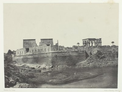 Utsikt fra den sørvestlige vinkelen, Filoe, Nubia, 184951, trykt 1852. av Maxime Du Camp