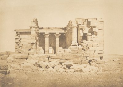 Utsikt over tempelet til Maharakka Hiera-Sycaminos, 5. april 1850. av Maxime Du Camp