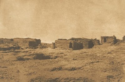 Utsikt over landsbyen Abou-hor Kreftens trope, april 1850. av Maxime Du Camp