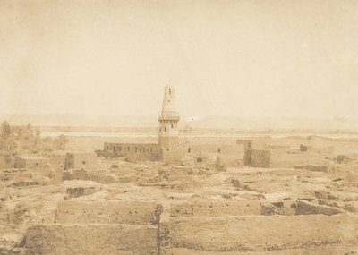 Utsikt over landsbyen Edfu, 1849-50. av Maxime Du Camp