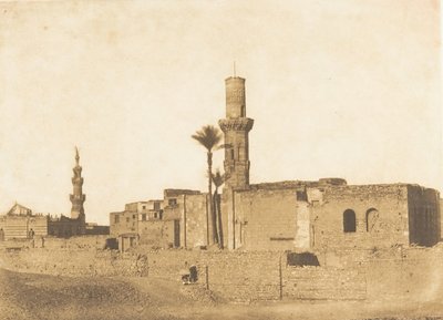 Utsikt over en ødelagt moské nær Bab-Saïda, Kairo, desember 1849-januar 1850. av Maxime Du Camp