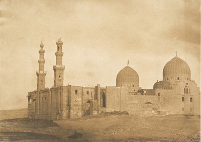 Generell utsikt over moskeen og graven til Sultan Bezkouk, El-Melek..., desember 1849-januar 1850. av Maxime Du Camp