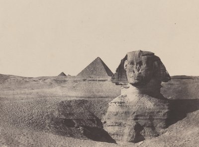 Midt-Egypt, Sfinxen, desember 1849, trykt 1852. av Maxime Du Camp
