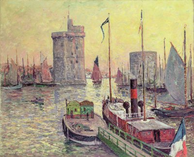Havnen i La Rochelle av Maxime Emile Louis Maufra