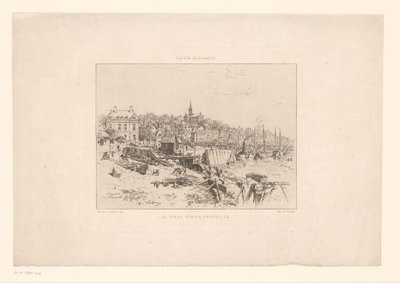 Utsikt over havnen i Trouville Den gamle havnen i Trouville (tittel på objekt) The Elegant Life (serietittel på objekt) av Maxime François Antoine Lalanne