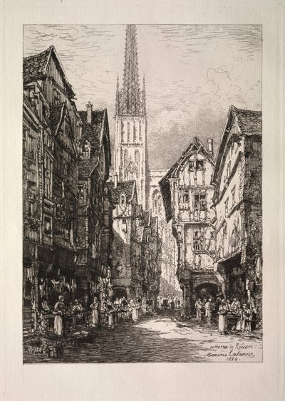 En gate i Rouen av Maxime Lalanne
