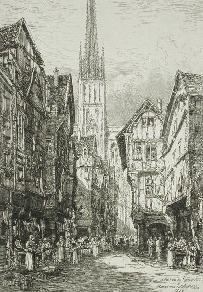 En gate i Rouen av Maxime Lalanne