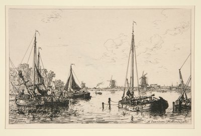 A Zaandam, Holland (ved Zaandam, Holland) av Maxime Lalanne