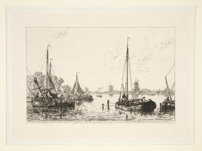 A Zaandam, Hollande (ved Zaandam, Holland) av Maxime Lalanne