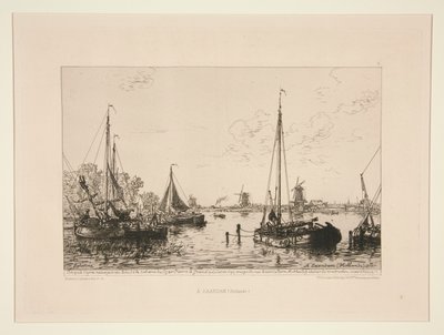 A Zaandam, Hollande (ved Zaandam, Holland) av Maxime Lalanne